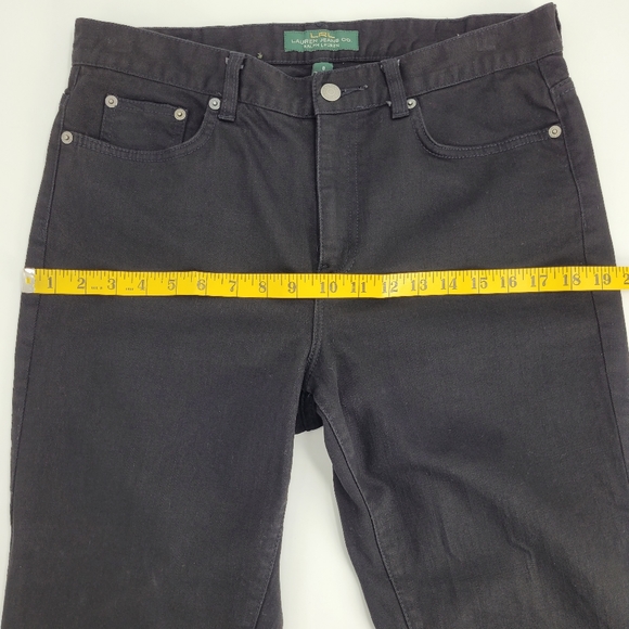 Lauren Ralph Lauren Jeans Size 8 Classic Straight Leg Black Stretch Denim - Picture 17 of 17
